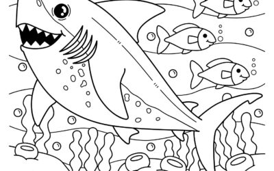 Salmon Shark Coloring Page