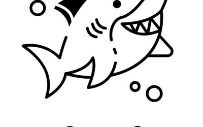 Shark Coloring Page for Toddlers
