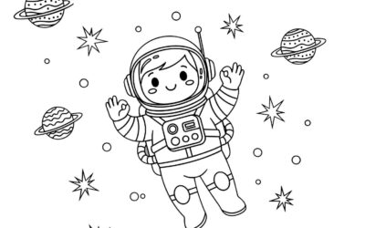 Astronaut Coloring Page For Kids