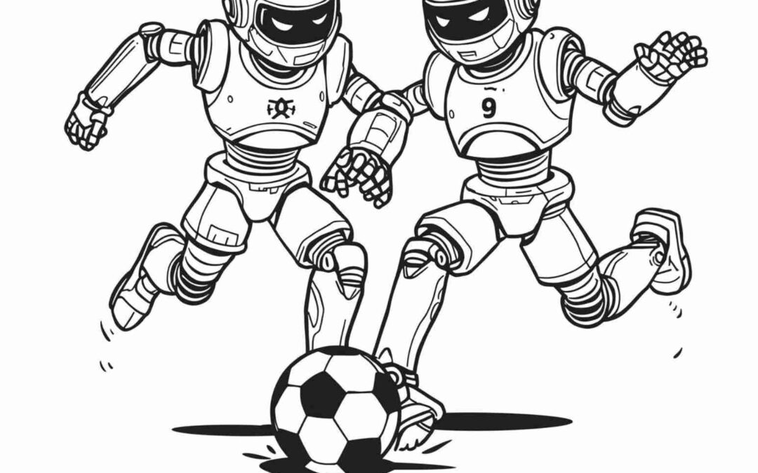 Soccer Robot Coloring Page