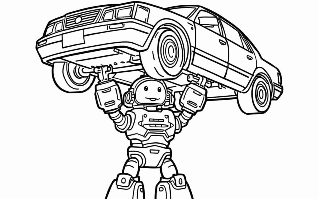 Strong Robot Coloring Page