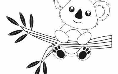 Climbing Koala Coloring Page