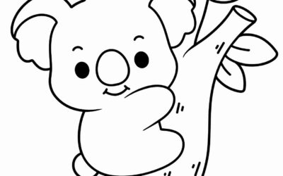 Cute Koala Coloring Page