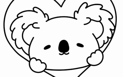 Kawaii Koala Coloring Page