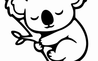 Sleeping Koala Coloring Page