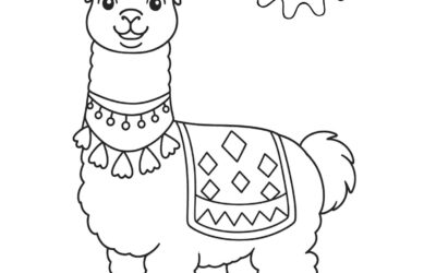 Free Llama Coloring Page