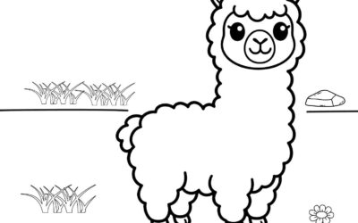 Llama Coloring Page