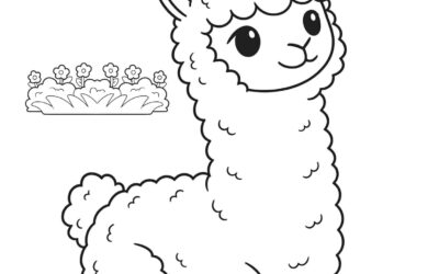 Llama Coloring Page for Toddlers