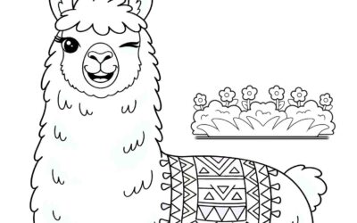 Llama Coloring Sheet