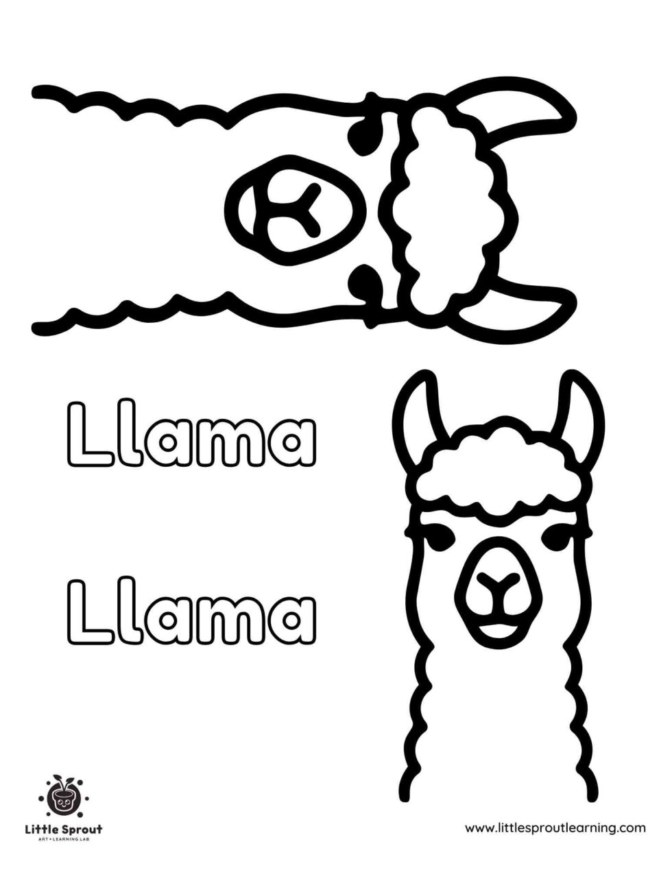 Llama Llama Coloring Page - Little Sprout Art + Learning Lab