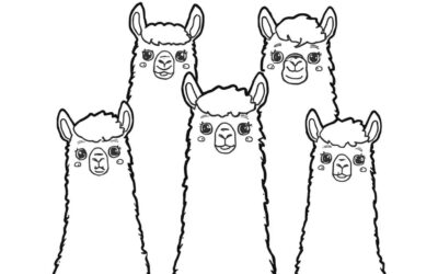 Silly Llamas Coloring Page