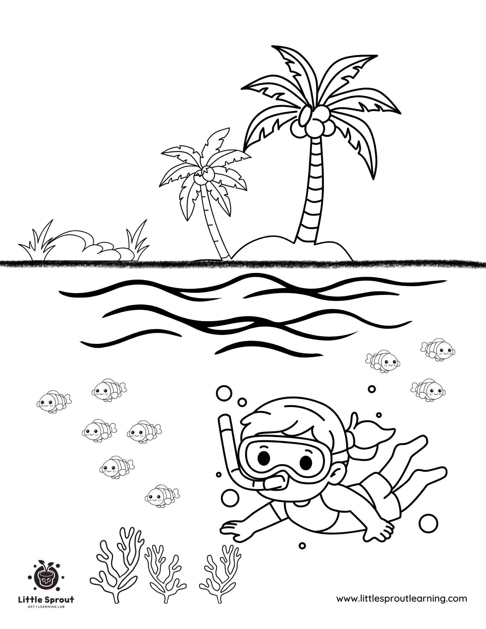 Fun Summer Coloring Page