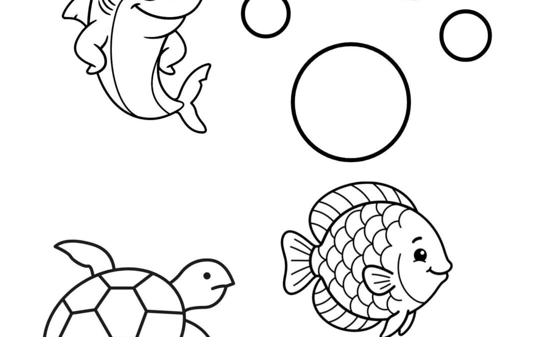 Ocean Friends Summer Coloring Page