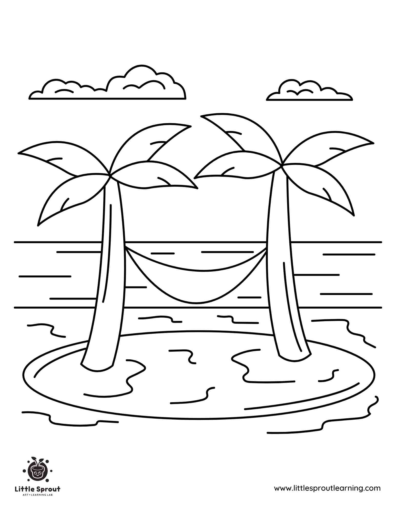 Ocean Summer Coloring Page