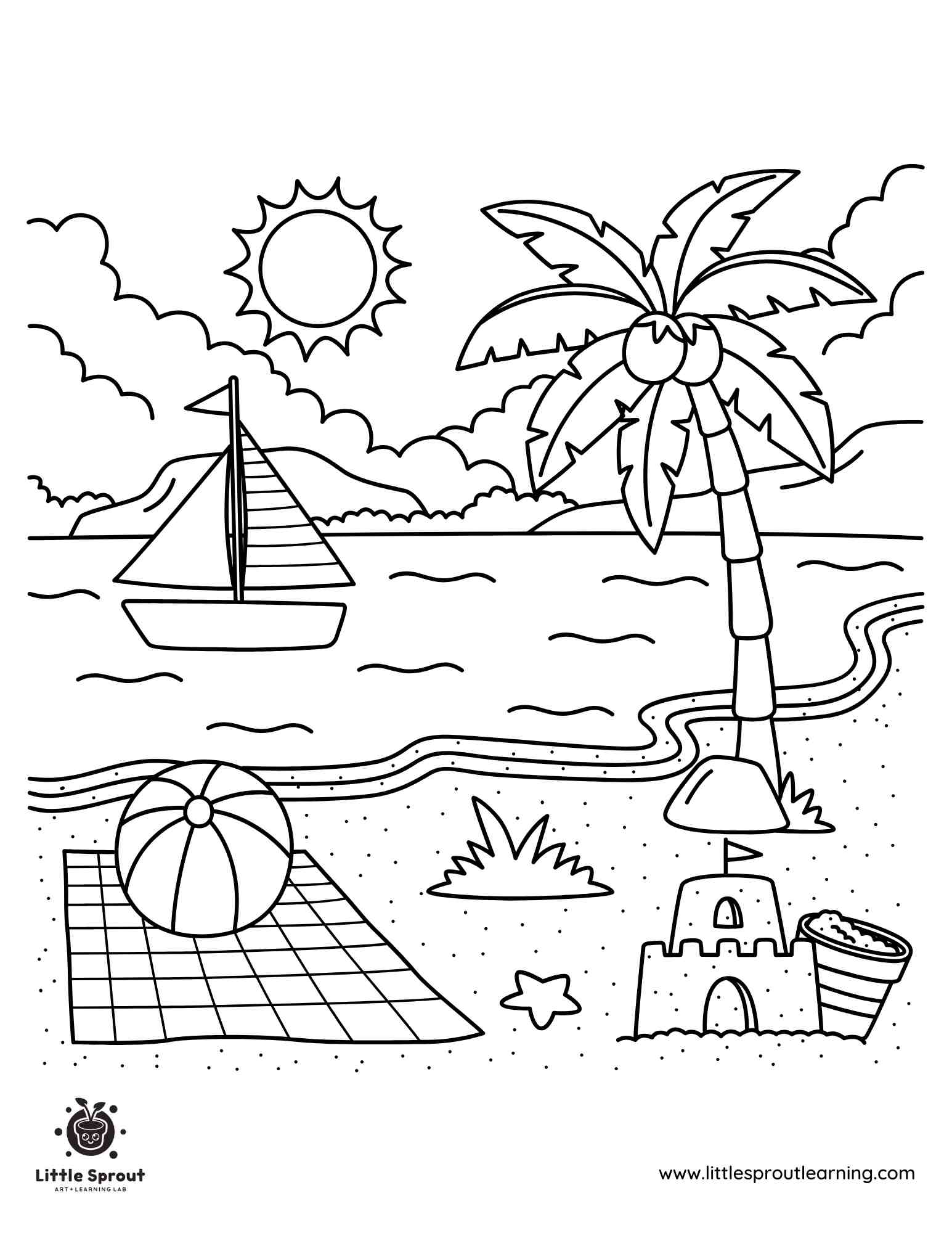 Summer Coloring Page
