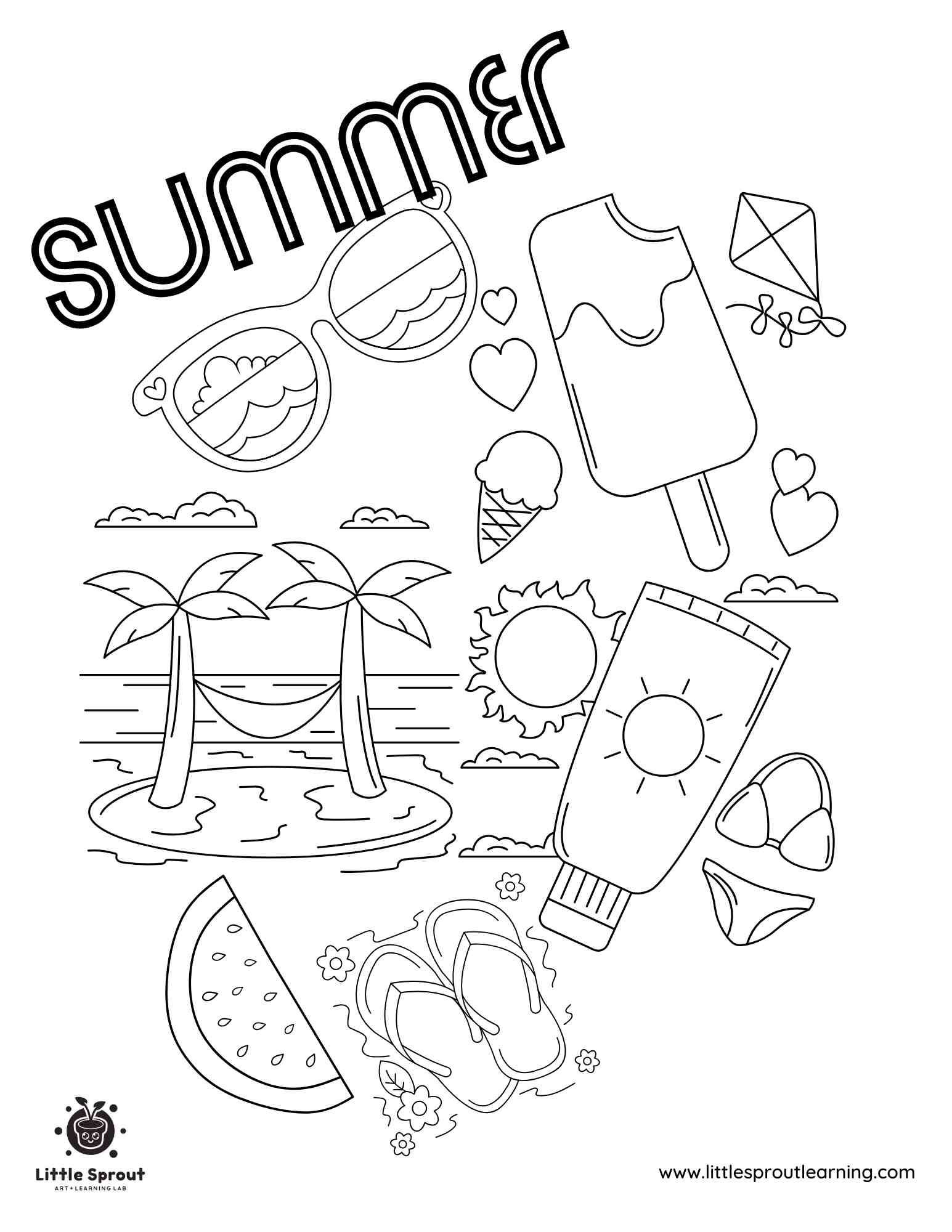 Summer treats Coloring Page
